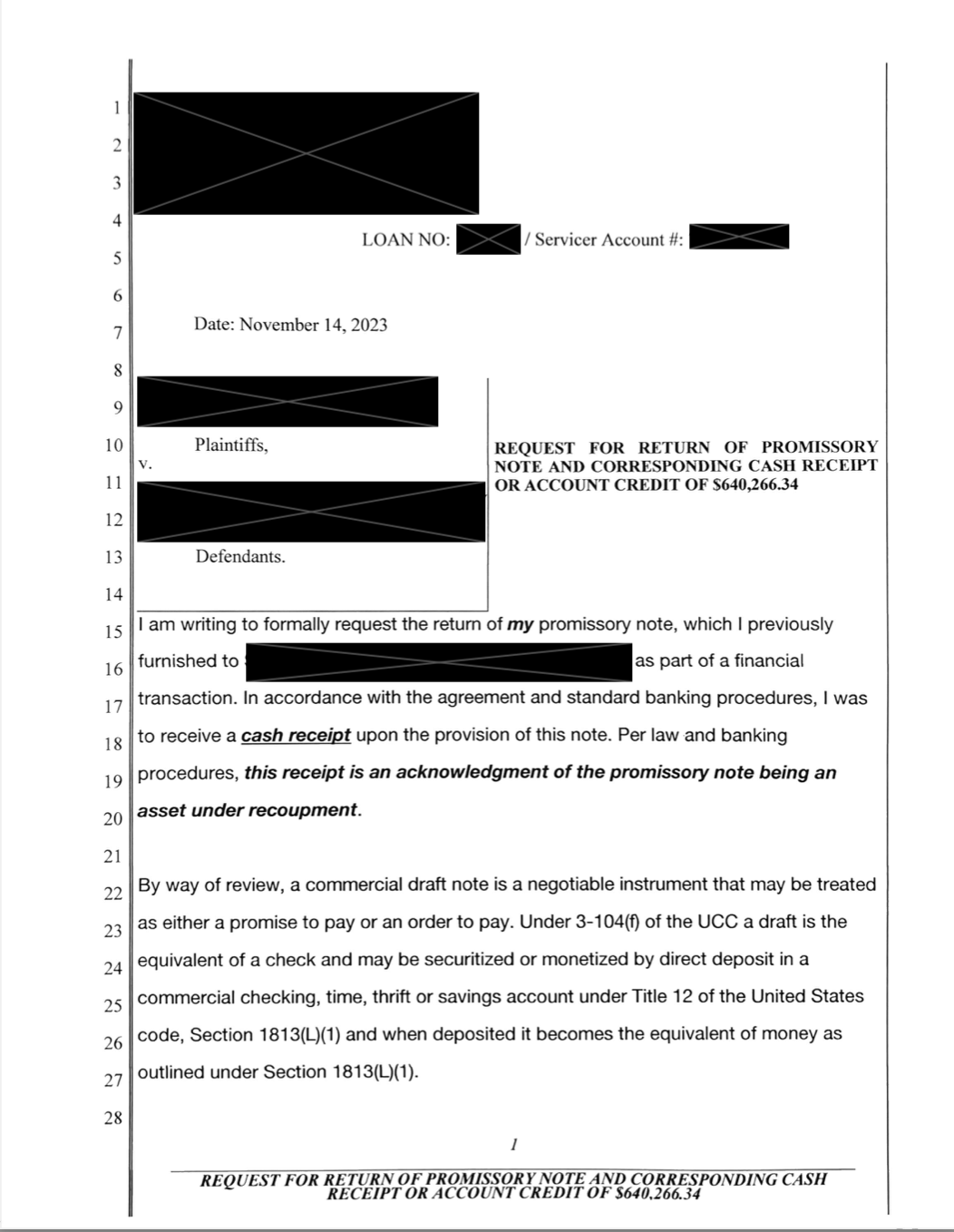 Mortgage Promissory NOTES are Assets How to Request Return of Your Promissory NOTE Asset 1