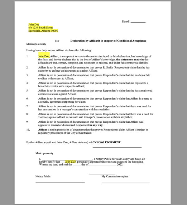 The Notary Protest Template 1