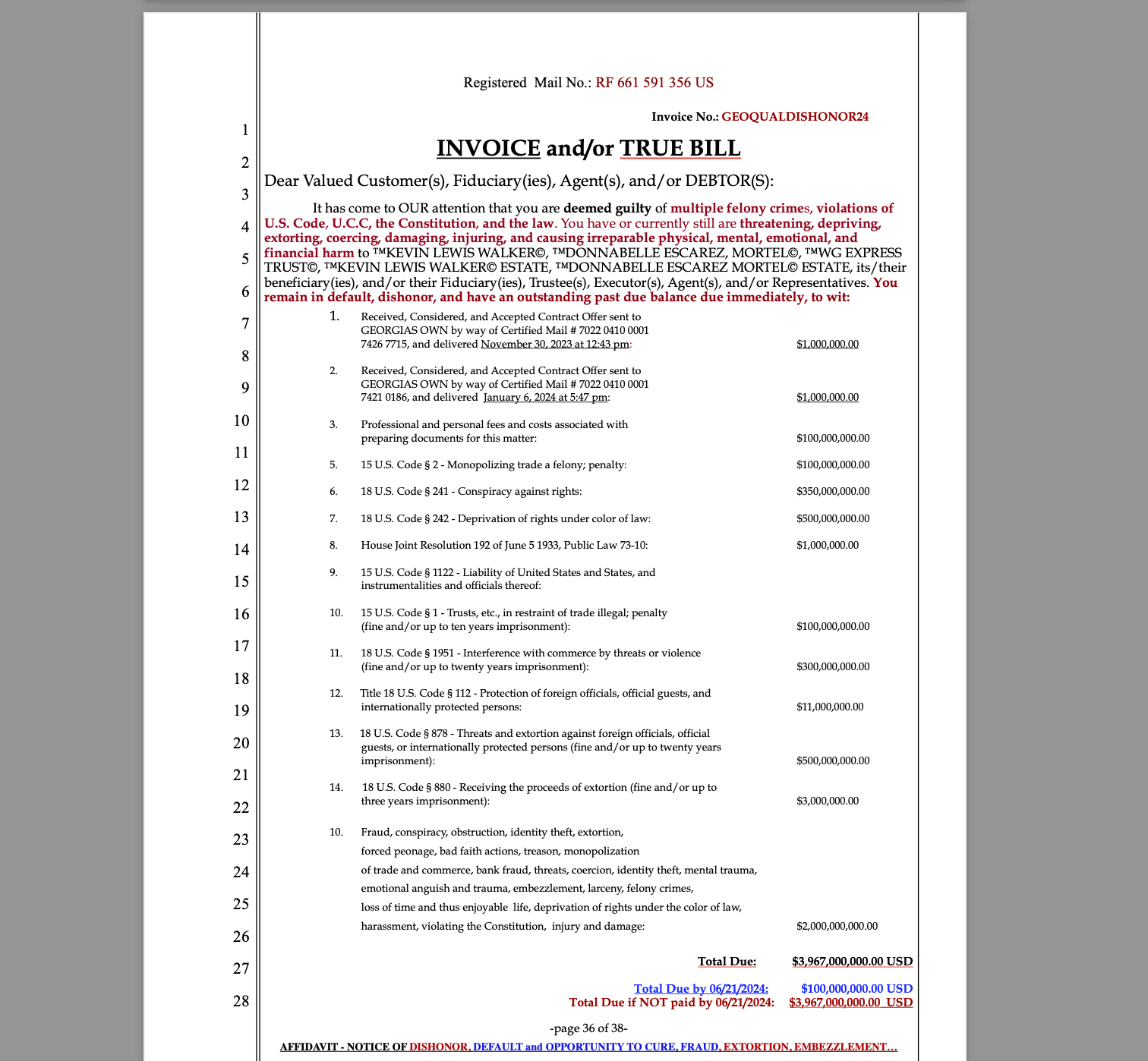 Riverside County Sheriff & RANCHO CALIFORNIA WATER DISTRICT are INTENTIONALLY Violating the Rights of Americans