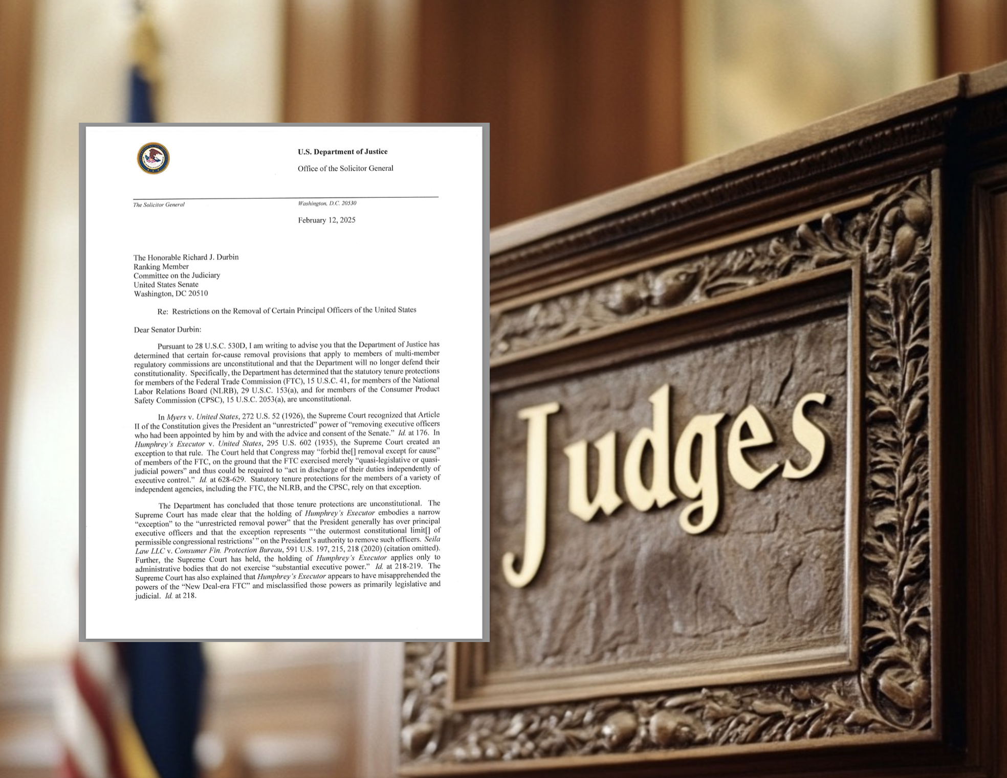 DOJ Dismantles Unconstitutional Barriers Protecting Corrupt Administrative Judges