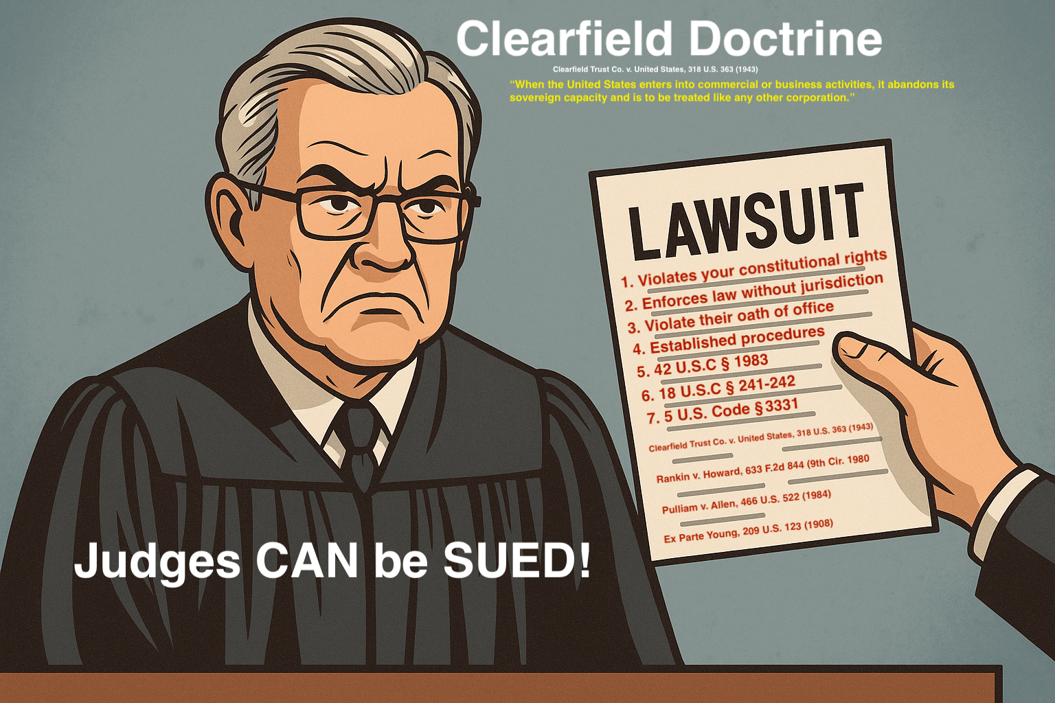 Judges Can Be Sued: Public Servants, Oaths, and Liability Under the Clearfield Doctrine AND 42 U.S.C. 1983
