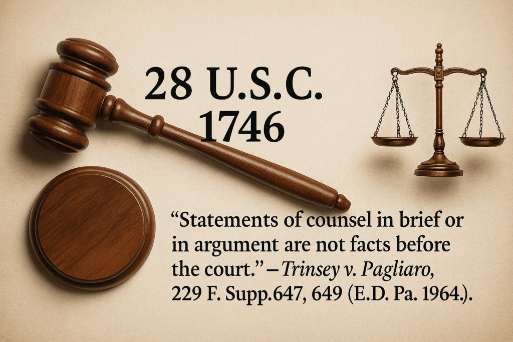 Verified Truth and the Collapse of Jurisdiction: When Courts Ignore 28 U.S.C. § 1746